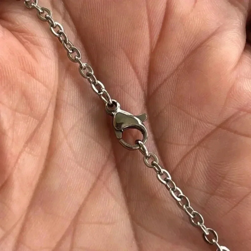 Dog Mom Fur Baby Mother’s Day Stainless Steel Charm Chain Necklace NWT